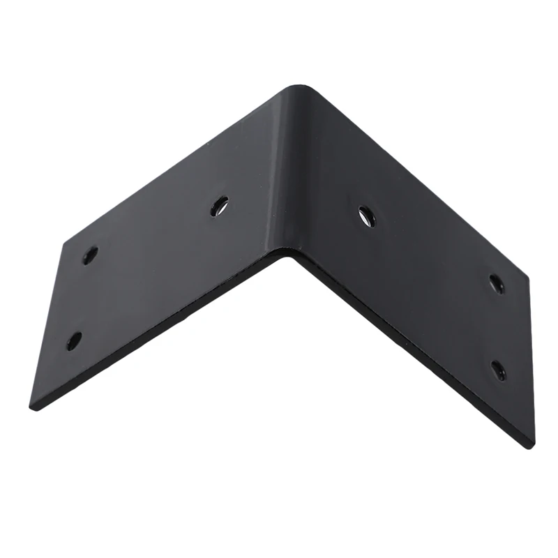 Черный угловой Железный L образный кронштейн с углом наклона 90 градусов
