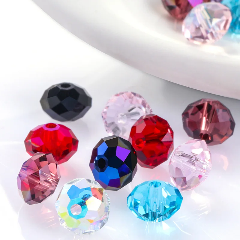 Стеклянные бусины круглой формы стразы искусственные Стразы с отверстием DIY