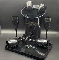 black mystery plastic bucketglasstray champagne flutes party cooler sets bar set accessory