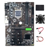 b250 btc mining machine motherboard 12 pcie lga1151 with sata ssd 120gcooling fansata cable switch cable support ddr4
