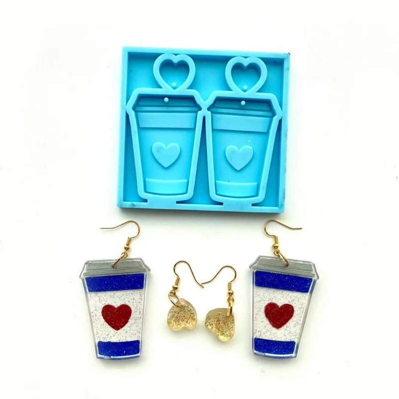 

Earrings Epoxy Resin Mold Ear Studs Necklace Silicone Mould DIY Crafts Jewelry Pendants Casting Tools