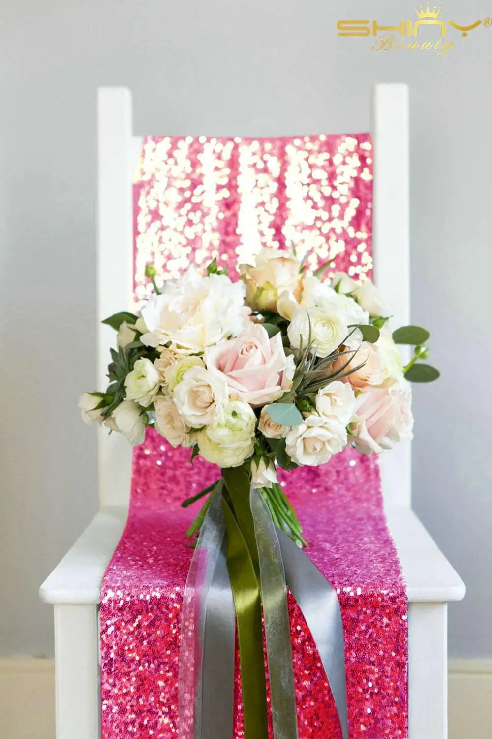 2 шт. блестящая настольная дорожка цвета фуксии 30x180 см s для свадьбы отеля ужина