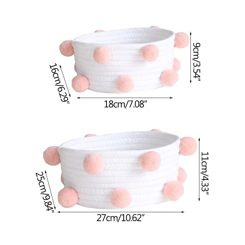 

Nordic Decorative Sundries Storage Box Cotton Rope Woven Storage Baskets Desktop Cosmetic Containers Gifts Room Organizer