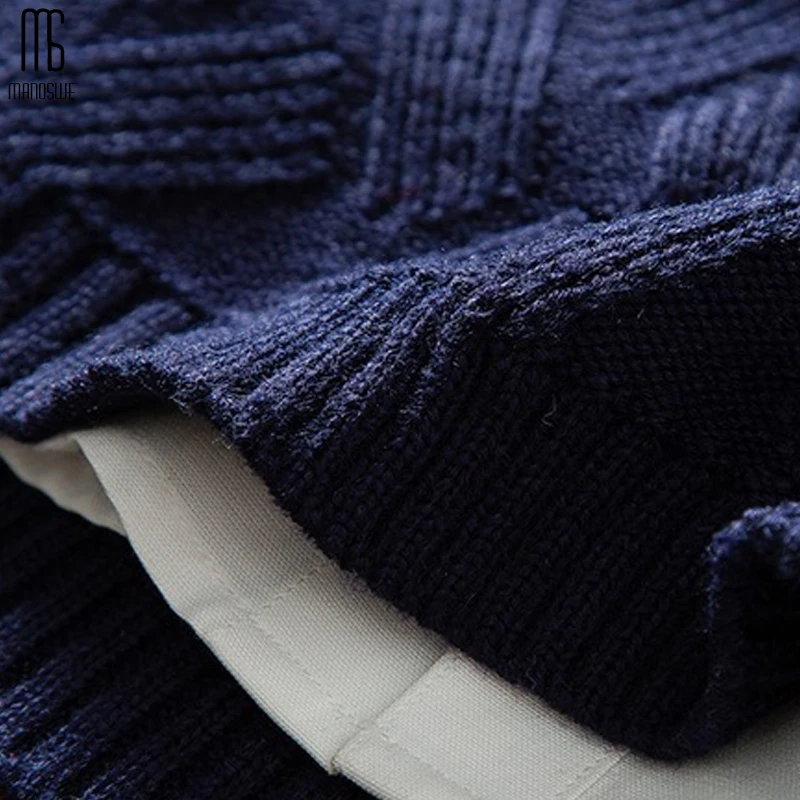 

2021 Casual Long Sleeve Autumn Winter Sweater Men Korean Style Slim Knitted Blue Sweater Pullover Jumper Male Christmas