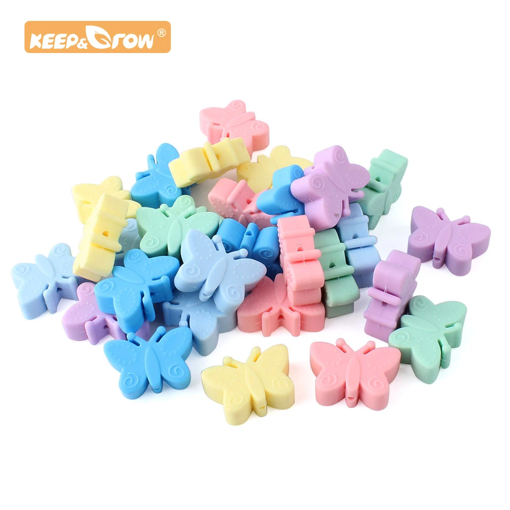 Keep & расти 50 шт в наборе бабочка Силиконовые Прорезыватели для зубов продуктов