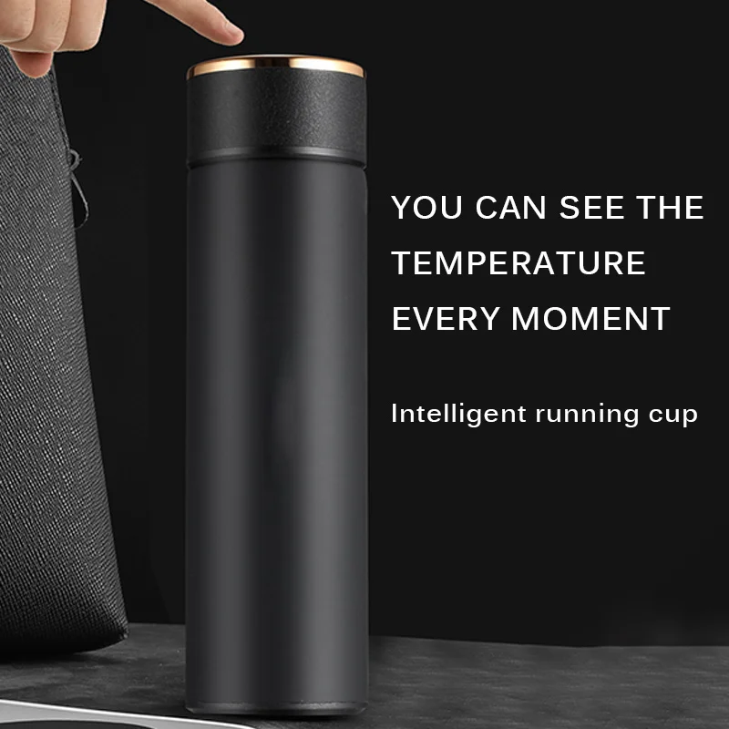 500 мл Термос из нержавеющей стали чашка с температурным дисплеем термосы для