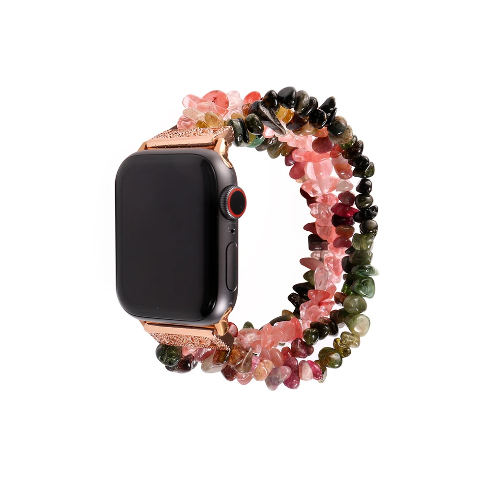 Ручной ремешок для наручных часов Apple Watch 38 мм, 42 мм, iwatch, версия 5 4 44 мм 40 мм натуральный красочный браслет из яшмы для Apple Watch, версии 3/2/1