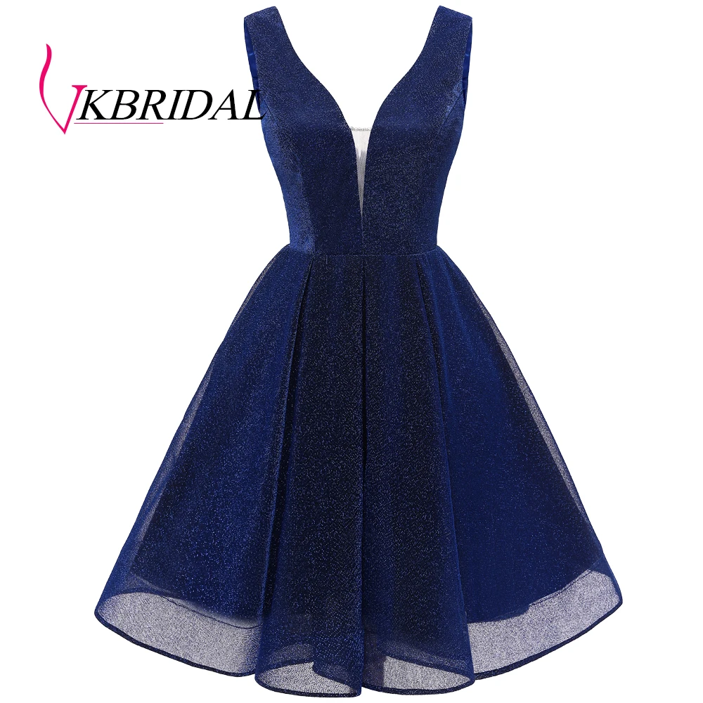 

Сексуальное короткое платье VKBRIDAL для выпускного вечера, с глубоким V-образным вырезом, 2019