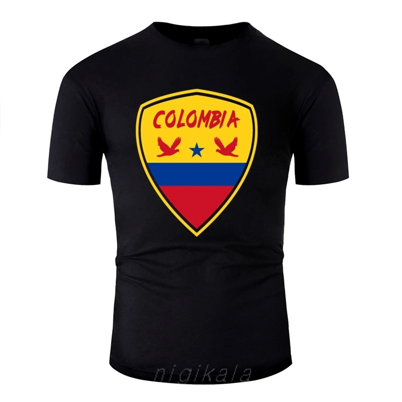 Newest Colombia Coat Of Arms / Gift Bogota National Flag T-shirt O-Neck Female Men Hilarious Tee