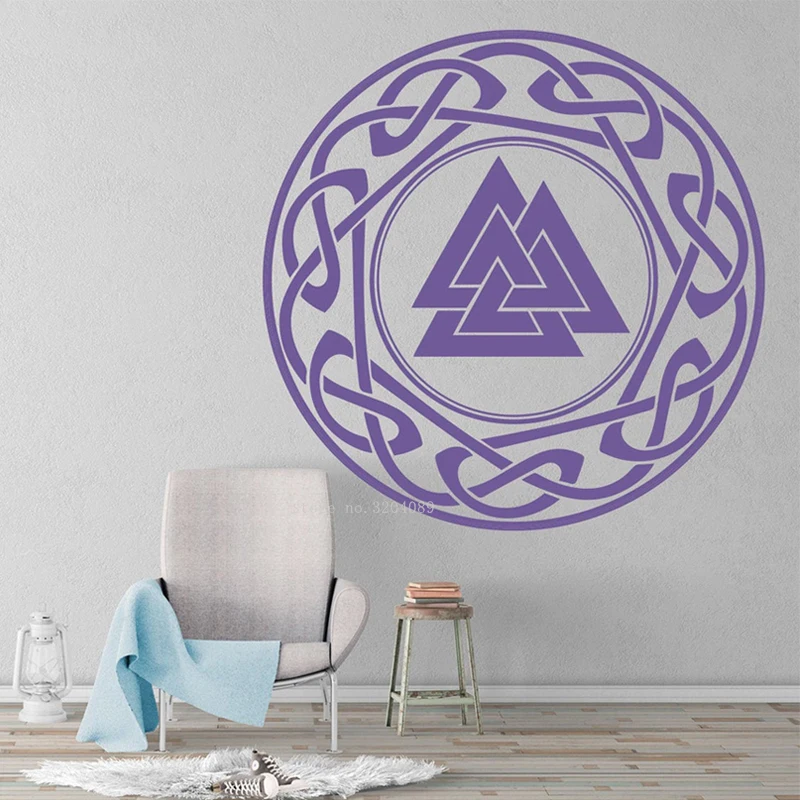 Геометрический Valknut стены Стикеры дома в современном стиле минималистский