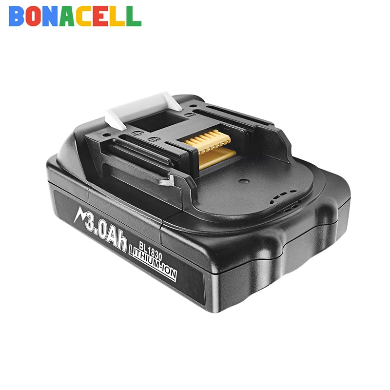 Bonacell 18V 3000mAh BL1830 Lithium Battery Pack Replacement for Makita Drill LXT400 194205-3 194309-1 BL1815 BL1840 BL1850 | Электроника