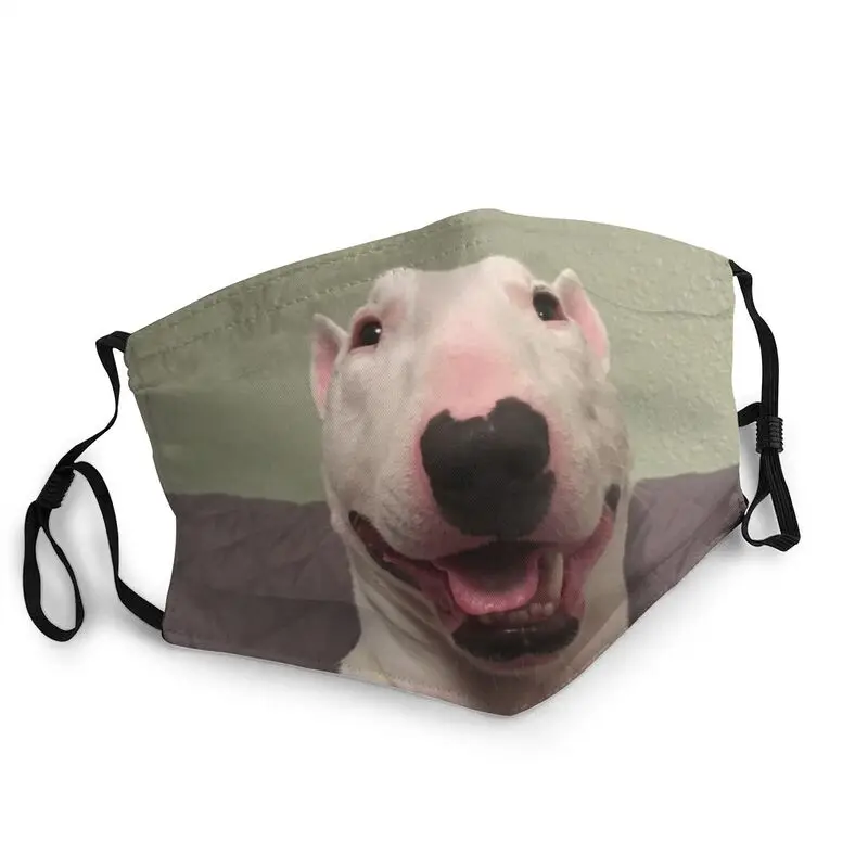 

Маска с изображением милого быка терьера, пылезащитная дышащая маска для лица в английском стиле с изображением собаки, защитная маска унис...