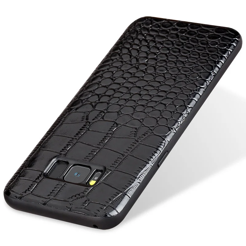 Чехол для телефона из натуральной кожи Samsung Galaxy S8 S9 Plus s10 чехол с текстурой