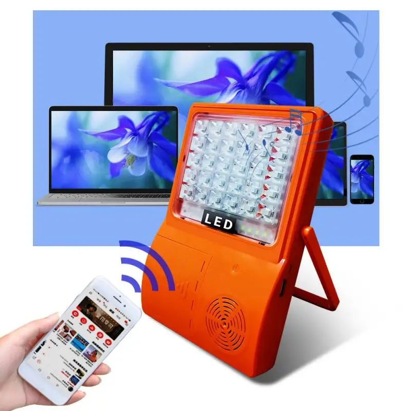 

Outdoor Light Camping Lighting Emergency Light Solar Multifunctional Bluetooth Light Music Warning Panel Light USB Solar Lamps