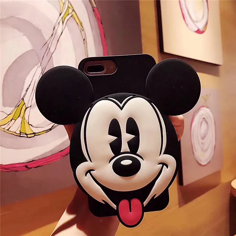 Роскошный 3D Модный милый мягкий силиконовый гелевый Чехол с большой головой