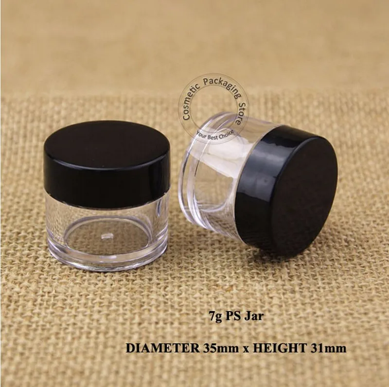 100pcs/Lot Promotion 7g Plastic Cream Jar Empty PS Women Cosmetic 7ml Small Container Refillable Vial Eyeshadow Bottle | Красота и