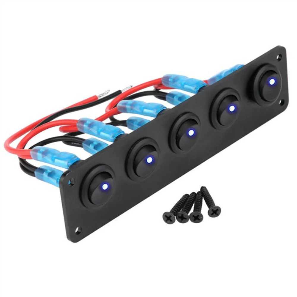 

12V-24V Rocker Switch Panel Car Parts Replacement Universal 165x40x70mm