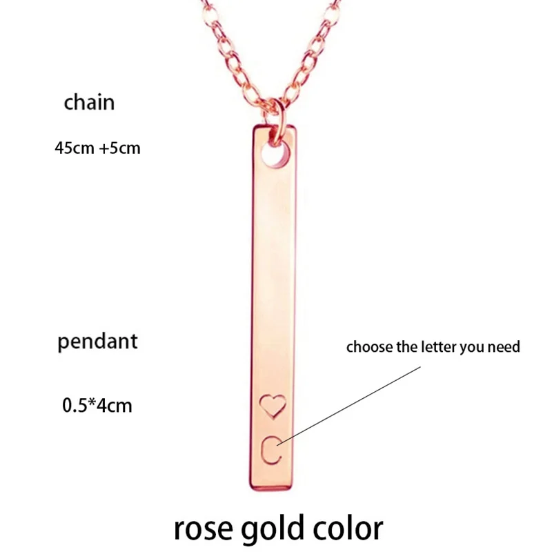 Женское и мужское длинное ожерелье с сердечками серебряное буквенным