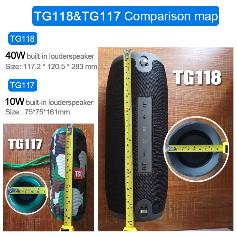 Уличная портативная Bluetooth Колонка 40 Вт мощная Беспроводная колонка с сабвуфером
