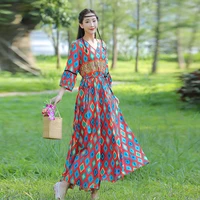 eid ramadan elegant ethnic floral maxi dress for women 2021 loose muslim jalabiya long sleeve arabic oman dubai islamic clothing