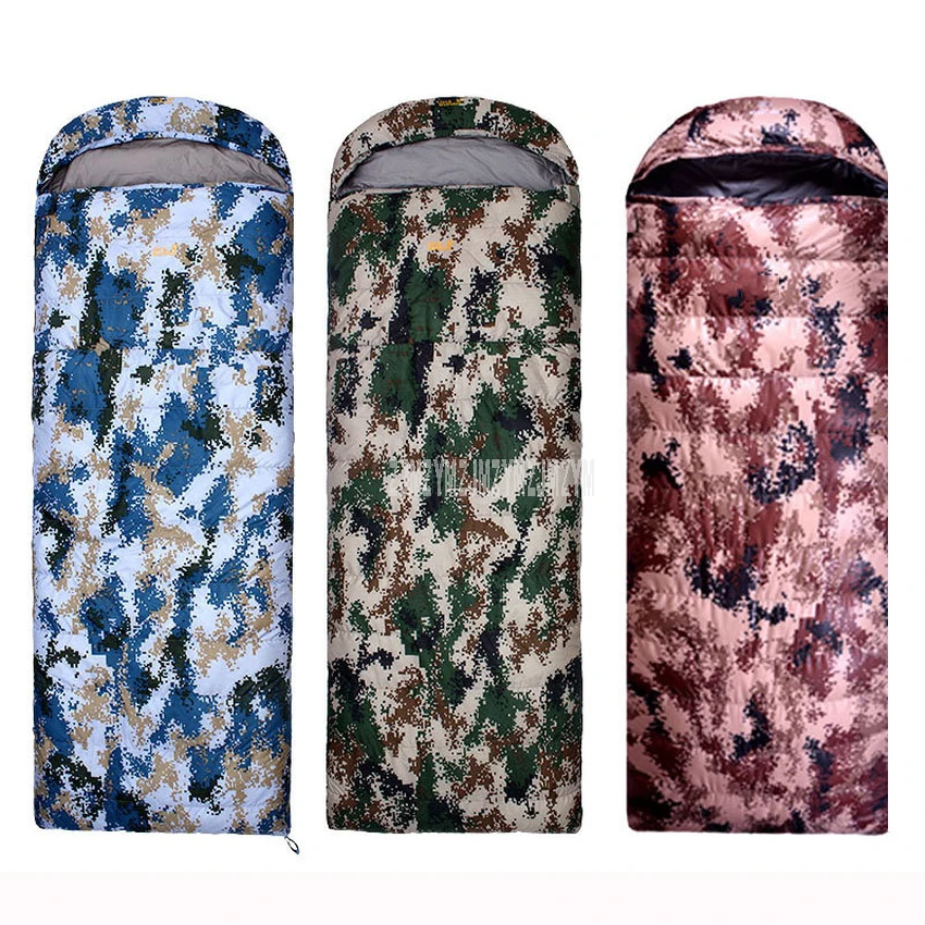 Goede 210*80 Cm Enkele Persoon Camouflage Kleur Slaapzak Volwassen Envelop Type Lui Winter Outdoor Reizen Wandelen Camping Slaap Tas