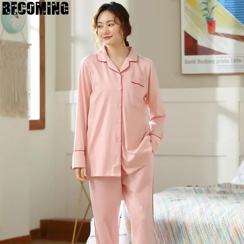 Хлопковая пижама для беременных женская одежда кормления ночное белье сна