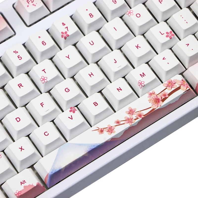 

PBT Cherry Blossom Keycap Mechanical Keyboard Cherry Profile Dye-Sublimation
