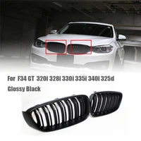 glossy black front kidney grill grille for bmw f34 gt racing grills 2014 320i 328i 330i 335i 340i 325d front grill grille refit