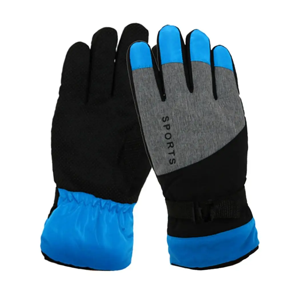 

Winter Gloves Nylon And Plush Waterproof Ski Gloves Durable Non-slip Bike Gloves Red Blue Black For Skiing Horseback Riding Hi