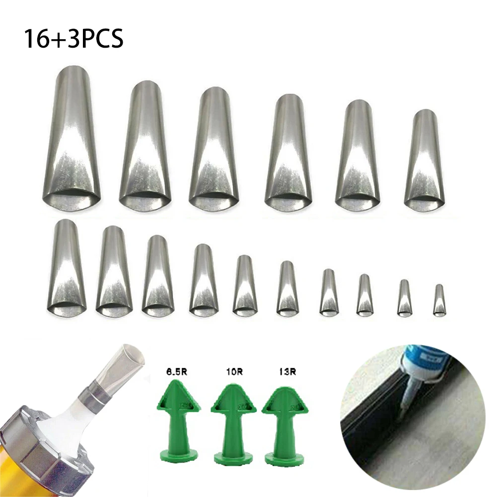 

Spatulas Caulking Nozzles tool Filler Set 6.5R/10R/13R Stainless Steel