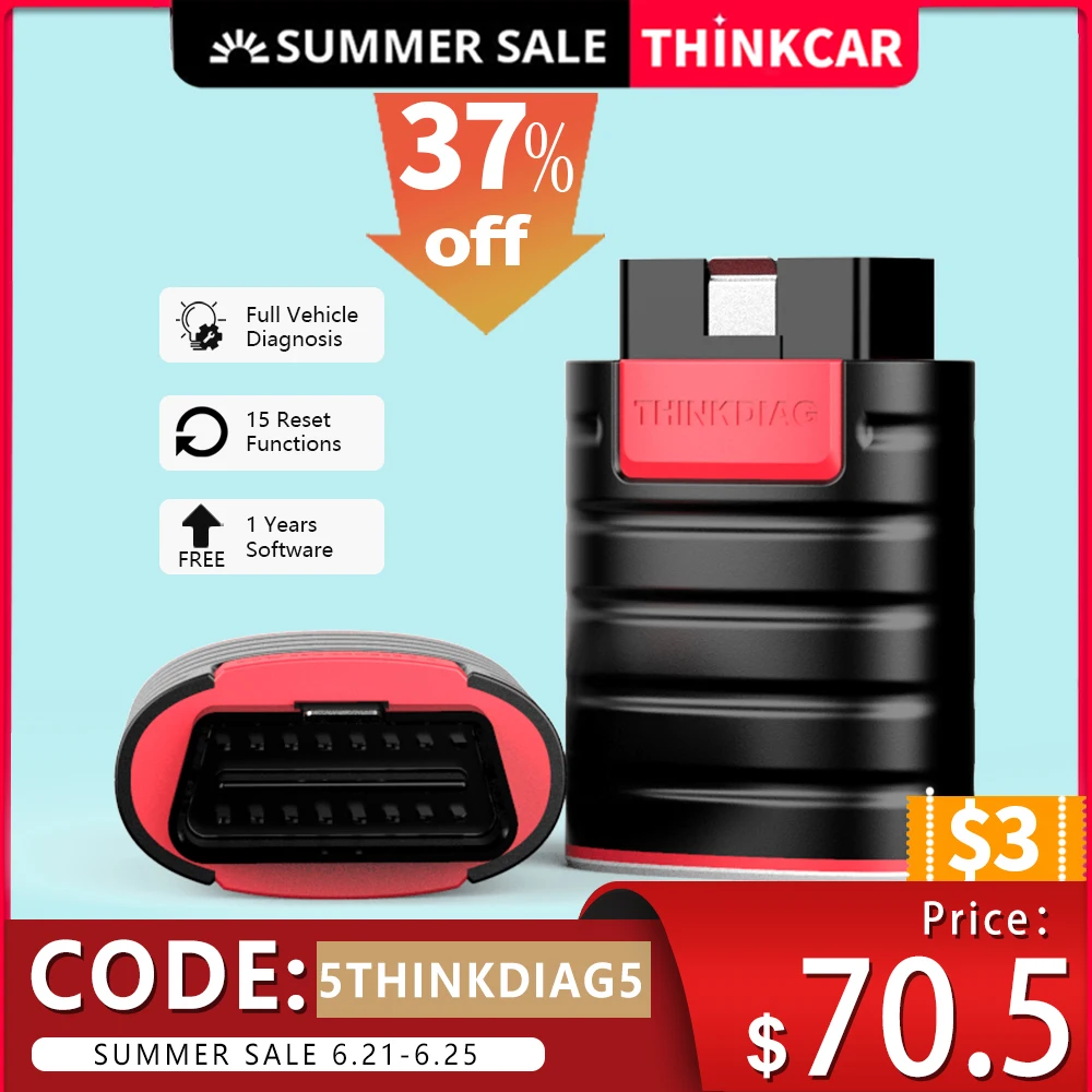 THINKCAR Bluetooth OBD2 сканер Thinkdiag автомобильный диагностический инструмент авто Сенсор