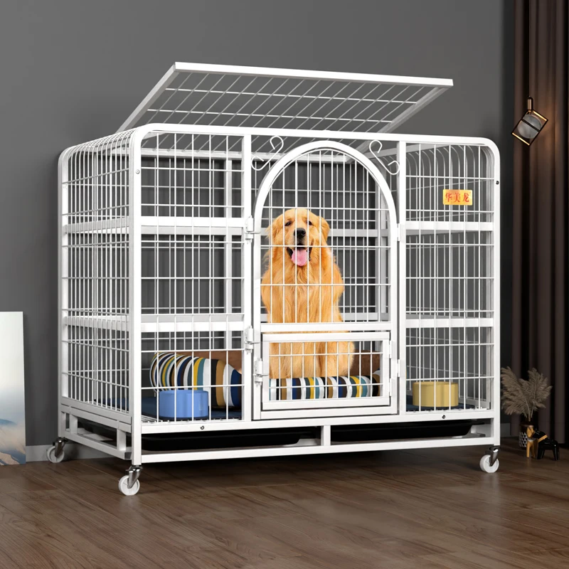 

Dog Crate Large Dog with Toilet Separation Medium-Sized Dog Golden Retriever Labrador Border Collie Corgi Indoor Pet Fence