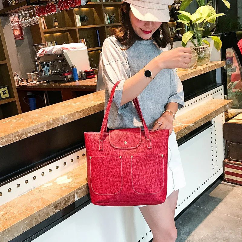 2020 new women's handbags European and American wild four-piece mother daughter bags trendy diagonal bag |