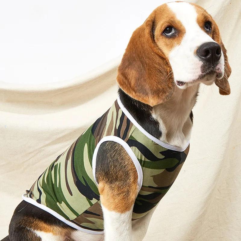 

Dog Vest Camouflage Print Vests for Small Dogs Summer Sleeveless Puppy Clothes Polyester Breathable Dog Clothes Green pet Cloth