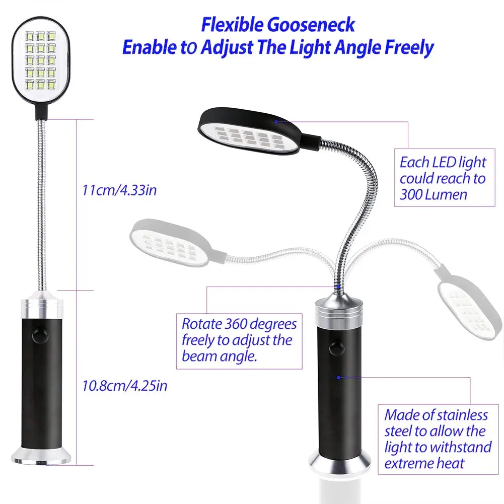 Светильник для барбекю гибкий 15 светодиодный с магнитом QW | Спорт и развлечения