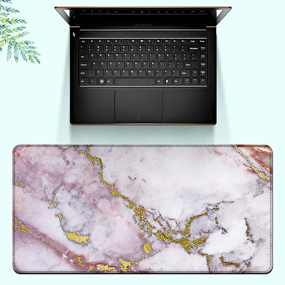 large gaming mouse pad marble pattern mousepad locked edge gamer mice mat keyboard laptop desktop cushion soft rubber table cove free global shipping