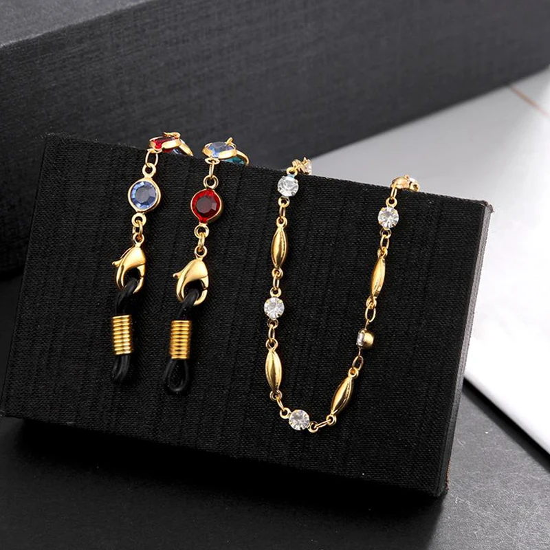 Женская цепочка для очков чтения Teamer золотистая серебристая|Аксессуары очков| |