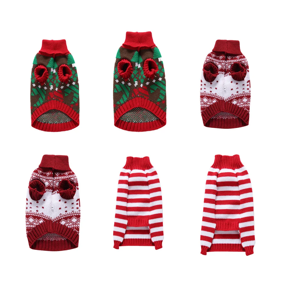 

Christmas Dog Sweater Christmas Decoration Winter Dog Clothes Cat Coat Deer Pet Coat Puppy Costume Navidad Ornament Pet Supplies