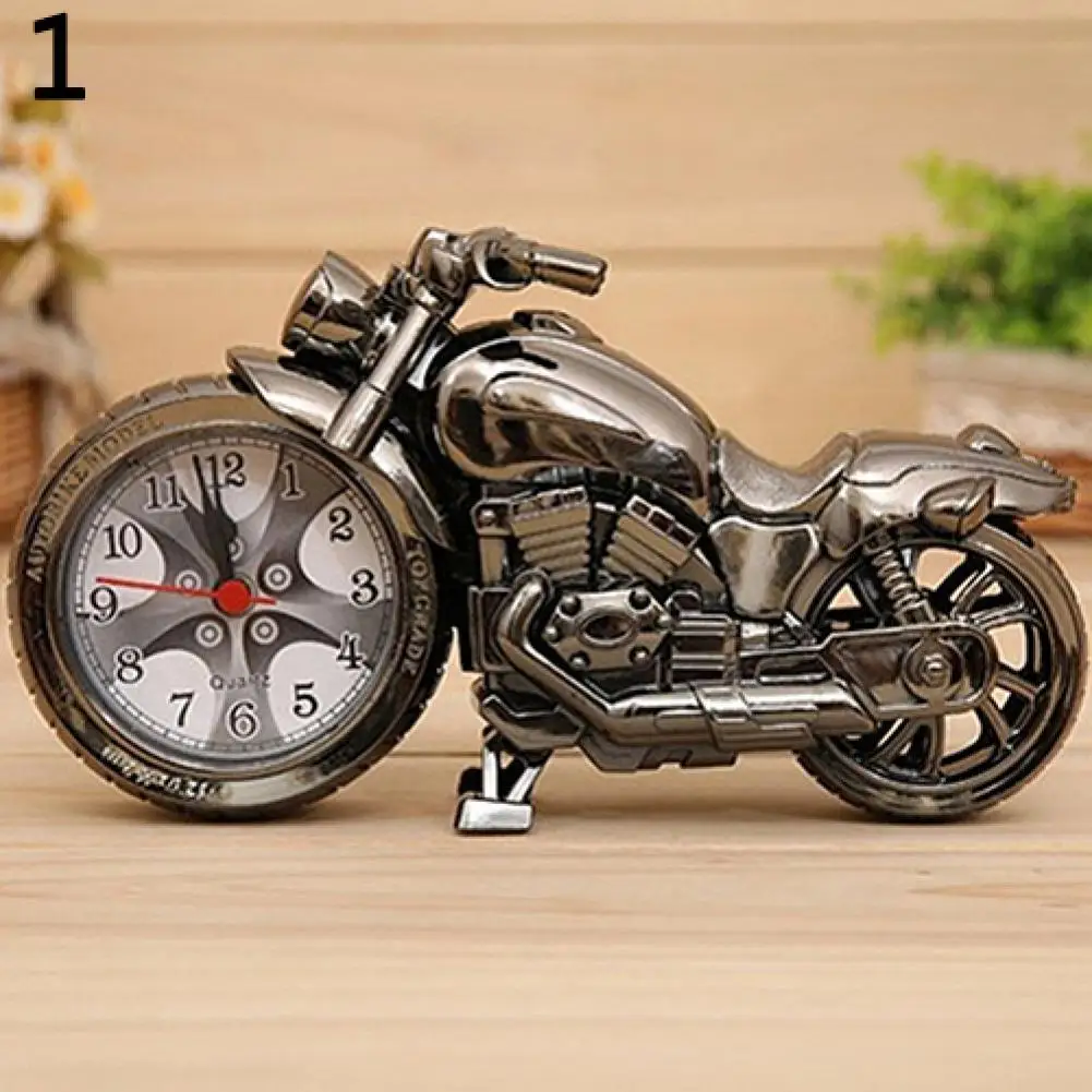 

Creative Motorcycle Shape Quartz Clock Alarm Clock Timekeeper Desktop Home Room Desk Decoration Cool Alarm Clock