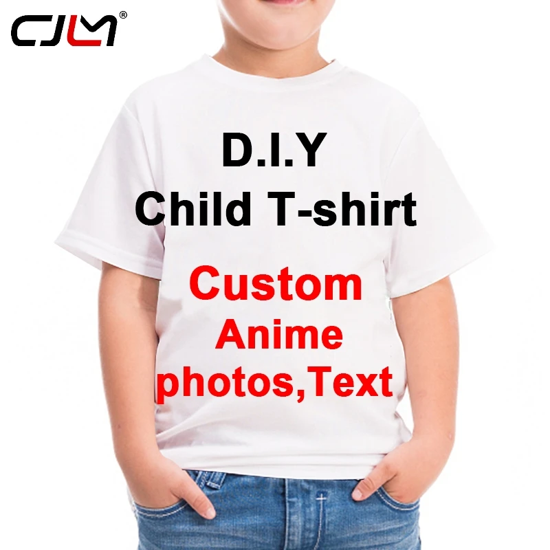 

CJLM 3D Print Custom T-shirt For Children Personalized Birthday Party Designed Yourself Boy Girl Clothes DIY Anime dropship