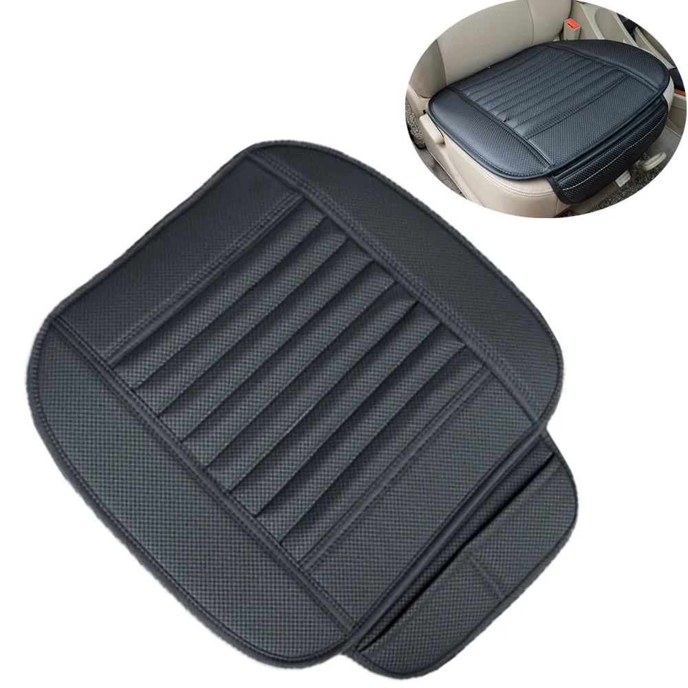 

PU Leather Car Seat Cushion Breathable Chair Four Seasons Carbon Pad Universal 1pc Auto