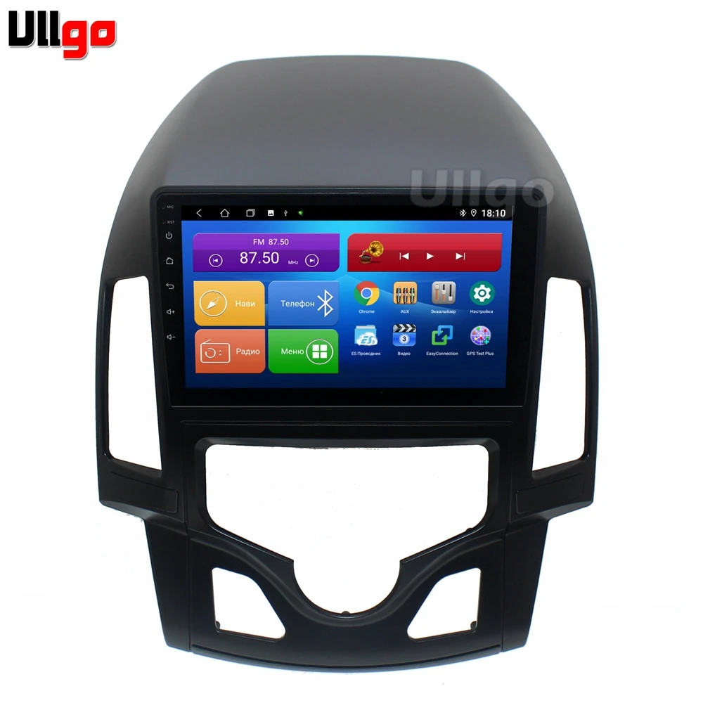 Автомобильный радиоприемник 9 дюймов четырехъядерный Android 0 GPS для Hyundai i30 2007-2011