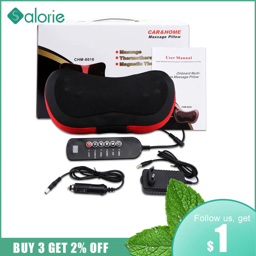 

Подушка-массажер для шеи, с вибратором, с подогревом, инфракрасной терапией, массаж шеи шиацу