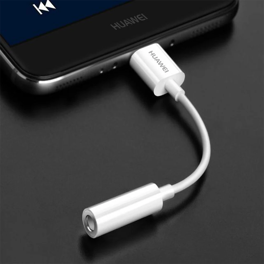 Оригинальный Huawei USB Type C 3 5 мм разъем для наушников Aux аудио кабель адаптер