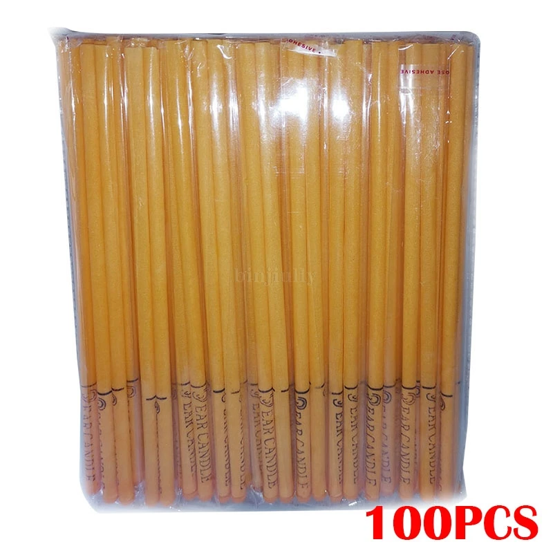 

100pcs Ear Candles Ear Care Wax Removal Tool Straight Ear Cleaner Ear Candle Beeswax Hopi Indian Fragrance Orange Dropship