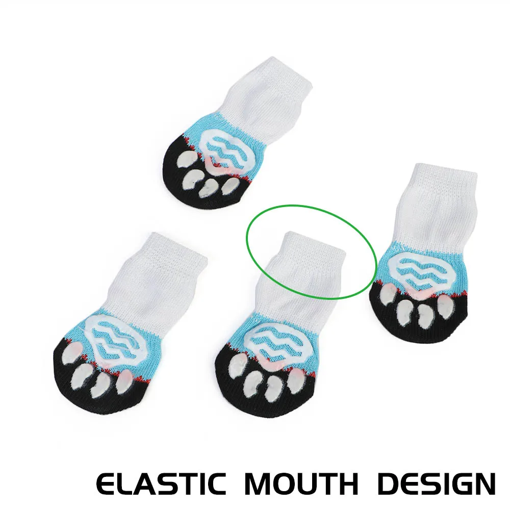 Нескользящие резиновые носки для кошек и собак Симпатичные хлопковые эластичные