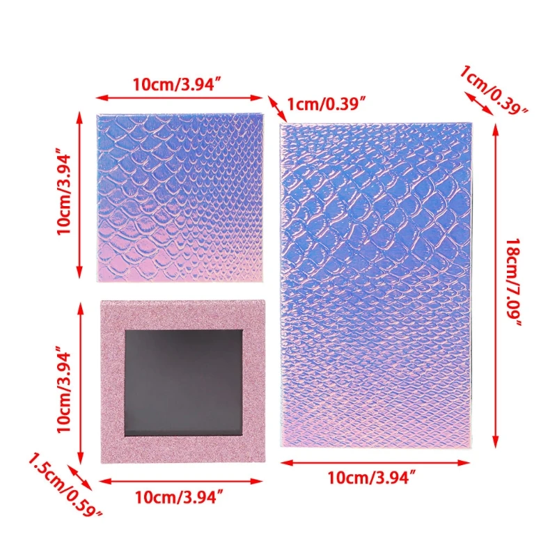 

Fish Scale Empty Magnetic Makeup Palette DIY Eyeshadow Concealer Case Holder X7JA