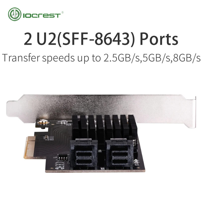 IOCREST U.2 SFF 8643 порты к PCIe 3 0x8 контроллер бифуркации поддержка материнской платы без