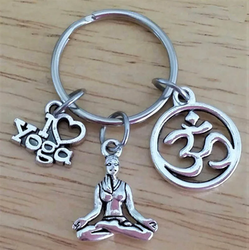 

New Yoga Lovers Namaste Namaste I Love Yoga Yoga Symbol Om Keychain