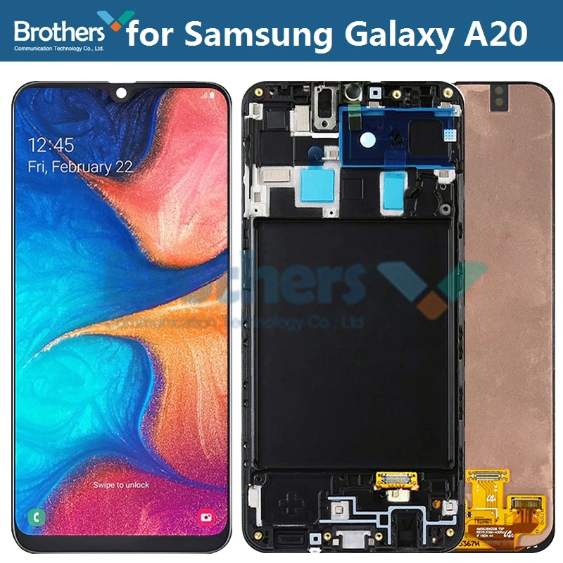 ЖК-экран AMOLED для Samsung Galaxy A20 A205 ЖК-дисплей A205F/SD SM-A205FN/SD в сборе с сенсорным экраном и